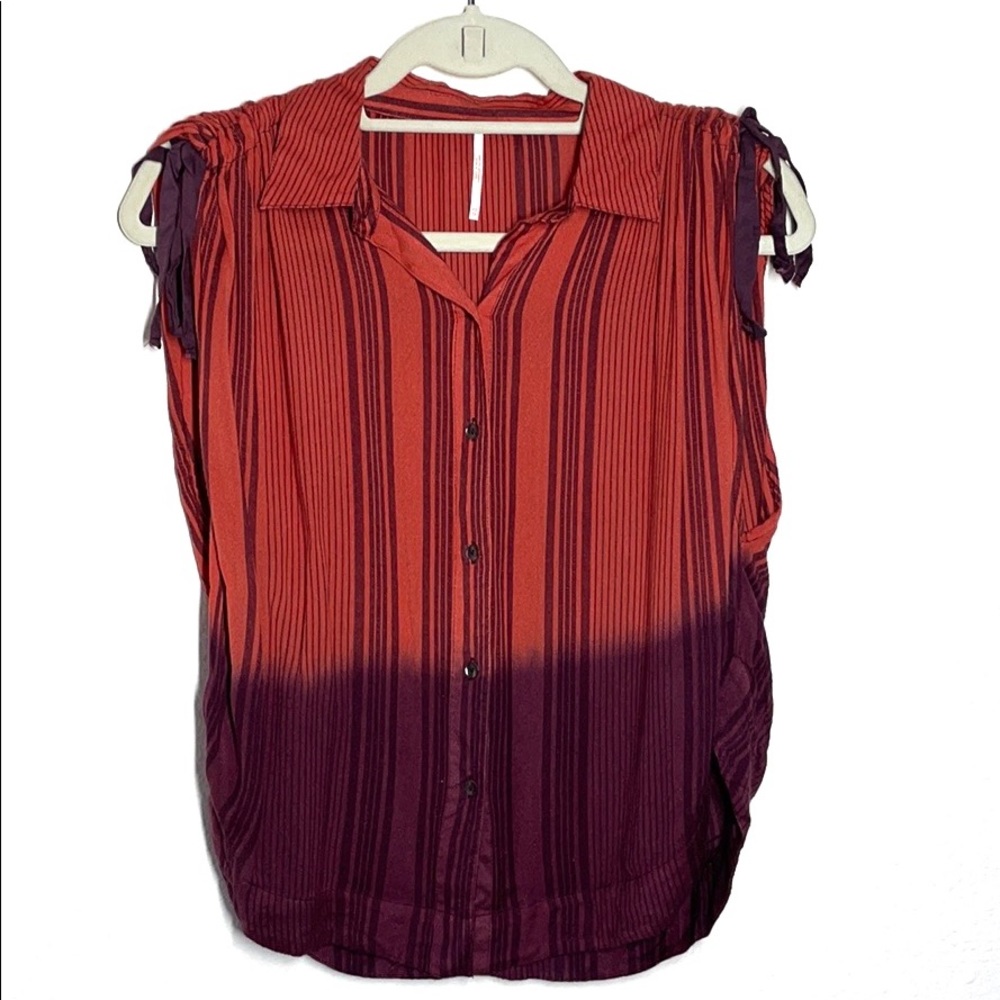Free People sleeveless button down shirt